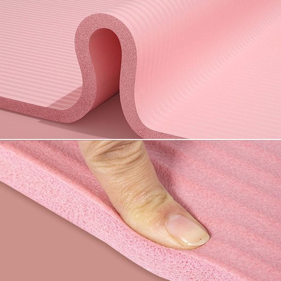 Yogamat - Antislip Mat - Pilates Fitness - Scheurvast NBR - 185x61x2 cm van Yogamat — afbeelding 5