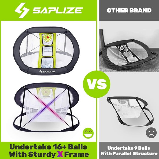 Golf Chipnet - Oefennet Golf - Nauwkeurigheid Verbeteren - Sterke Stabiliteit - 110 x 110 cm - Lichtgroen van GOLF — afbeelding 3