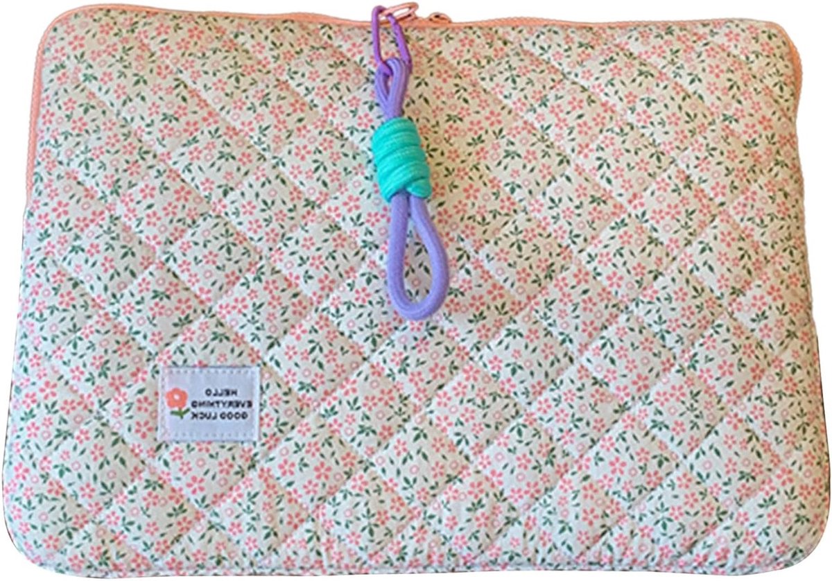 Stijlvolle Bloemen Laptop Tas, Dunne Bescherming voor 11/14/15 Inch Laptops, Lichtgewicht en Praktisch