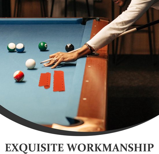 Pooltafel Hoekbeschermers - Biljart Randbeschermers - Tafel Beschermen - Duurzaam Kunstleer - 6 Stuks - Oranje — afbeelding 5
