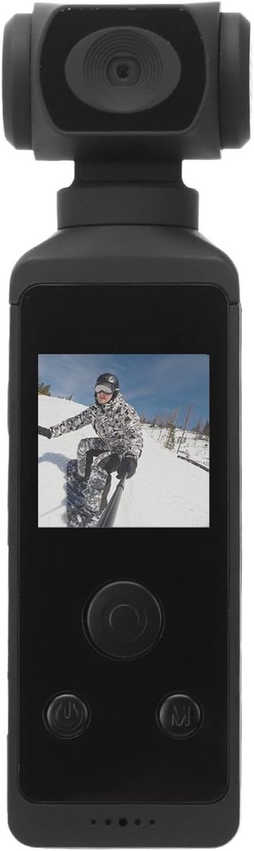 Compacte Actiecamera met 1080p HD, 16MP Foto's, 30M Waterdicht, Wifi en Stabilisatie voor Sport en Vlogs