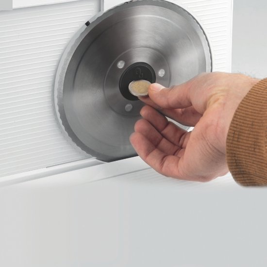 FRITEL SL 3081 Allessnijder – Broodsnijmachine en Snijmachine voor Charcuterie, Groenten & Fruit – Opvouwbaar – Instelbare Snijdikte 0-20 mm – Wit/Zwart — afbeelding 5