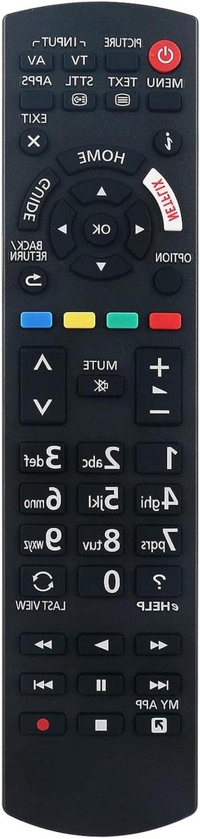 Afstandsbediening - Remote Control - TV Bediening - Geen Instelling Vereist - 10 Meter Bereik - Zwart