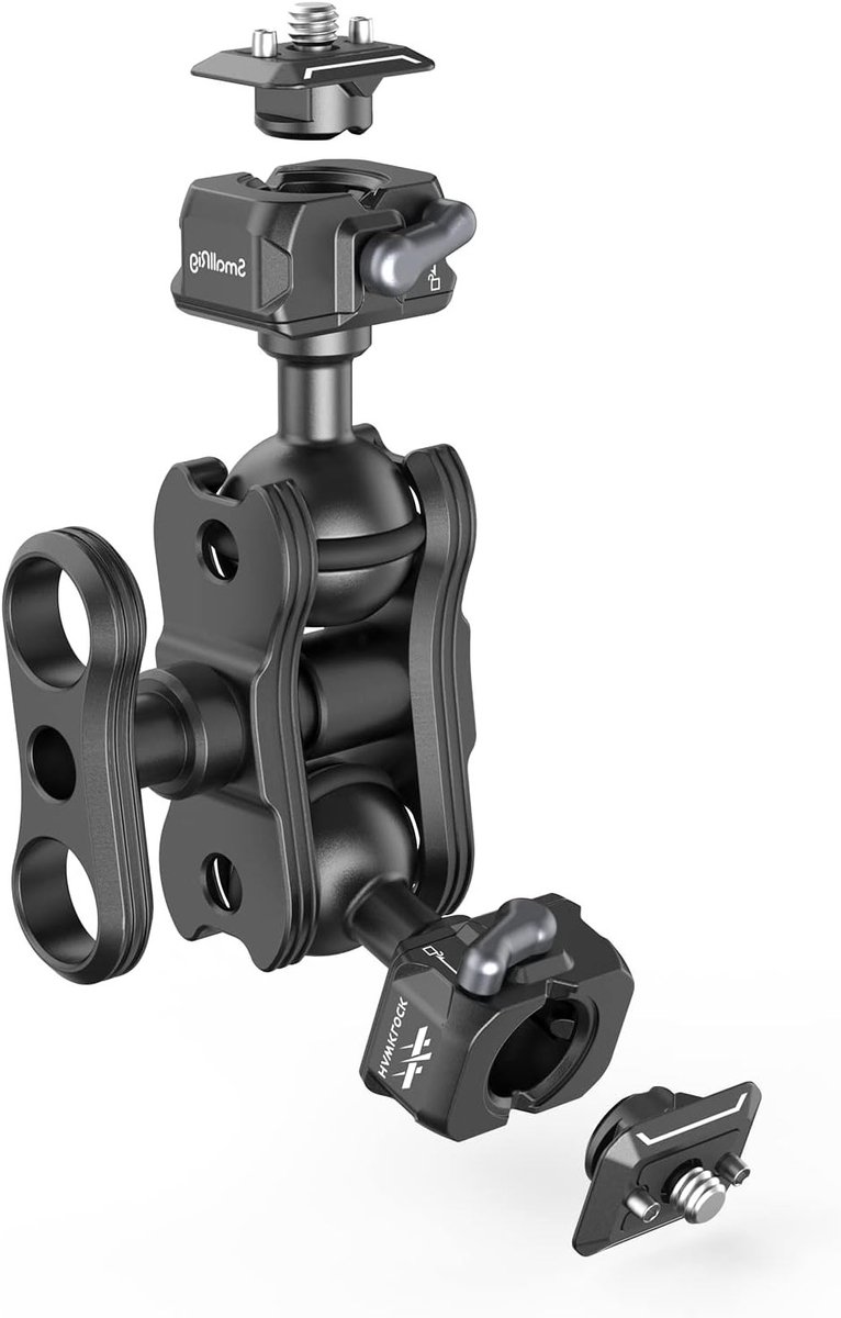 Drop-in HawkLock Magic Arm met Dubbele Snelle Ontgrendeling Ballheads voor Monitor, Verlichting en Audio Recorders - 3515C, Ideaal voor Videoproductie en Fotografie