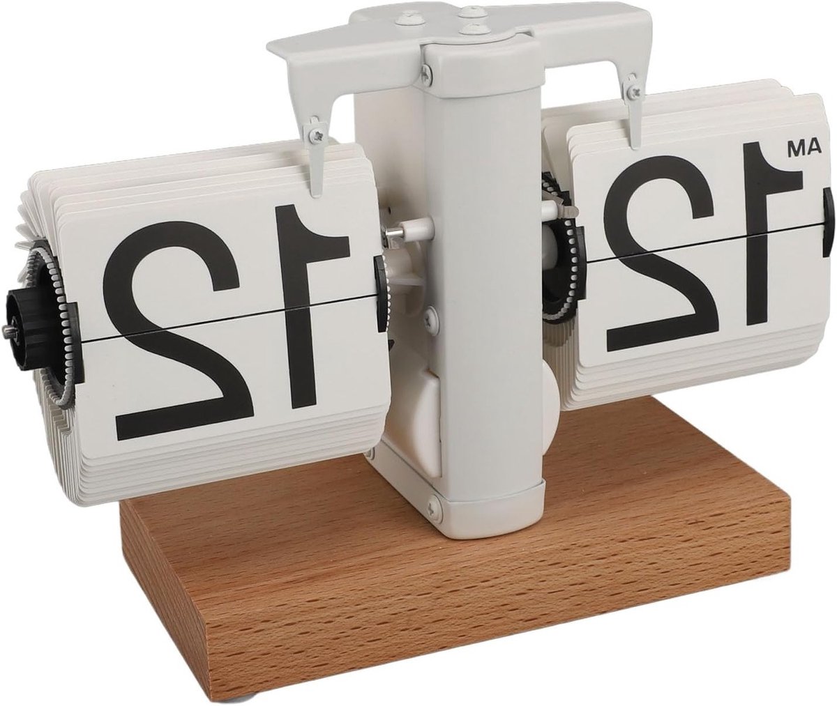 Flip Desk Clock - 12 Uur AM PM, Rotating Digitale Klok, Vintage Retro Kantoor Decor, Uniek Cadeau voor Mannen en Vrouwen