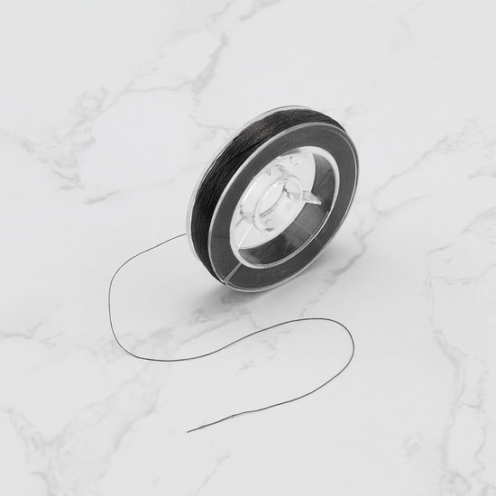 Dailygoods- Bevestigingslijn 100M - Hengel Gids - Metalen Lijn - Duurzaam - Sterktegraad 300D - Zwart - Vislijn van Dailygoods — afbeelding 4