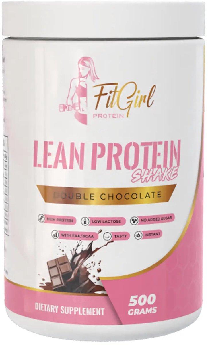 FitGirl Lean Protein Shake – Double Chocolate – 500g – Eiwitshake – 16 doseringen – Nutriworld