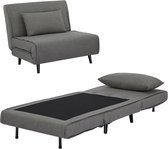 Troonz Slaapstoel Lucca 80x192 – Inklapbare Slaapbank – Zetelbed – Slaapfauteuil 1 Persoon – Tot 120 kg Draagvermogen