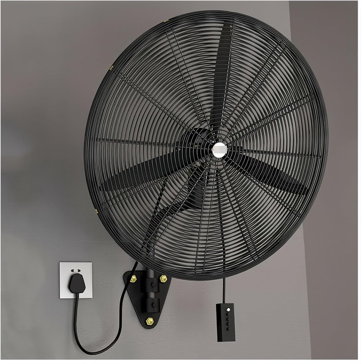 Industriële Wandventilator - Krachtige Ventilator - Werkplaats Ventilatie - 120 Graden Oscillatie - 500 mm Diameter