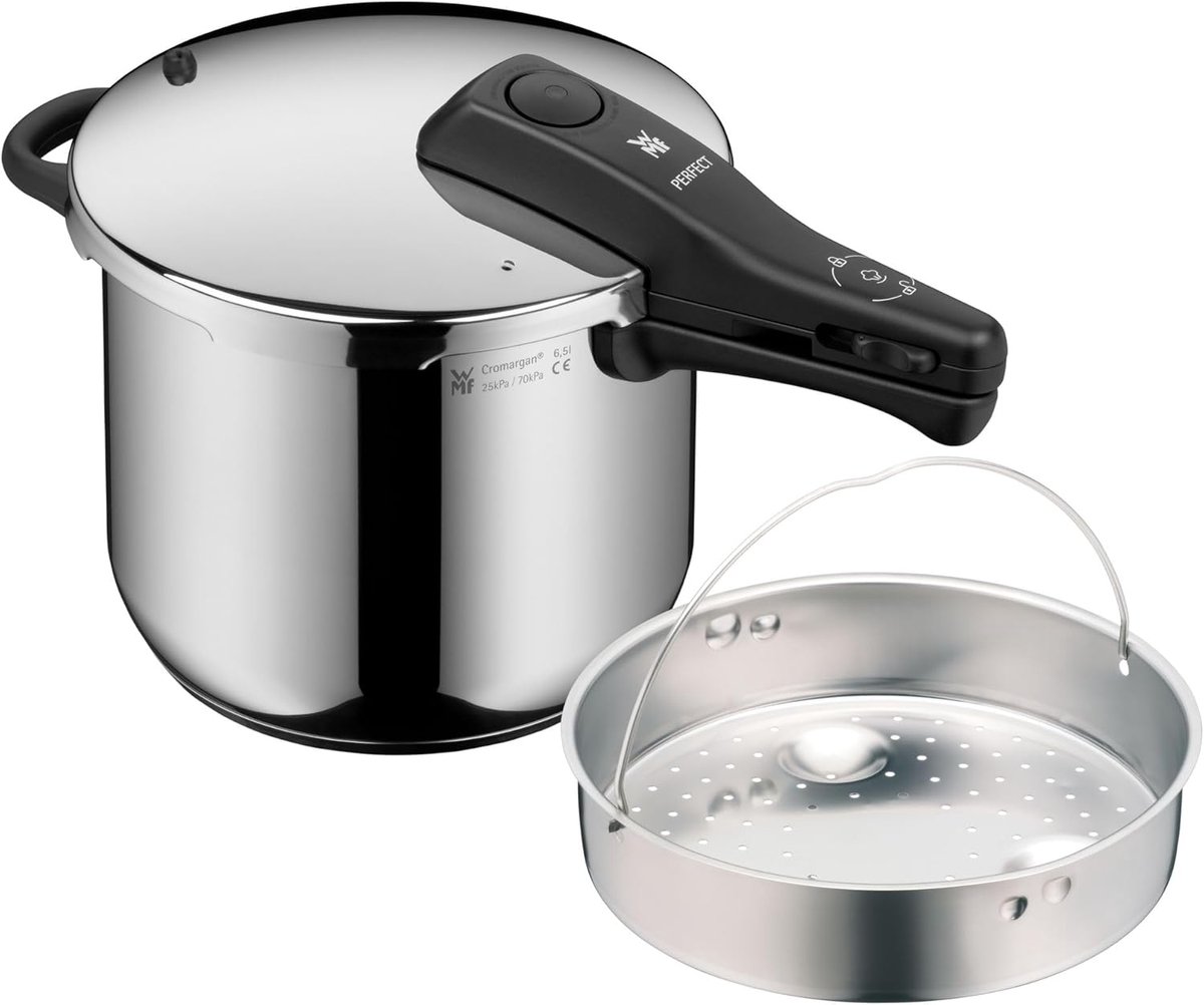 Snelkookpan - Stoompan - Snel Koken - 2 Kookstanden - 65 Liter - Zilverkleurig