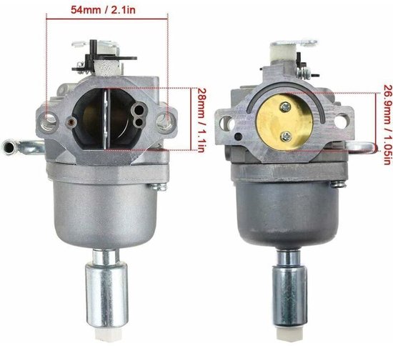 Carburateur voor Briggs & Stratton 594593 591731 590400 796078 498811 794161 795477 14,5 pk - 21 pk carburateur-afstelset met brandstofleiding-luchtfilterpakking van Hipa — afbeelding 5