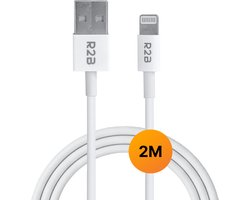 R2B USB-A Kabel geschikt voor Lightning - 2 Meter - Oplaadsnoer - Oplaadkabel - Power Cable