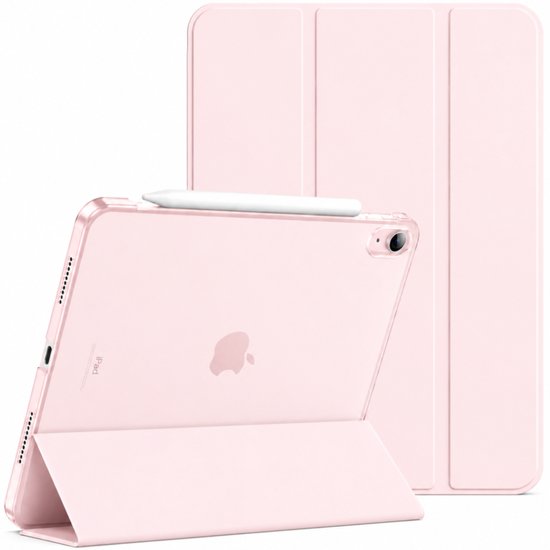 Sounix Étui pour iPad 10,9 pouces (2022) - Étui pour iPad 10 - Étui de livre de Luxe - Couverture pour iPad - Étui (10,9 pouces) - Rose