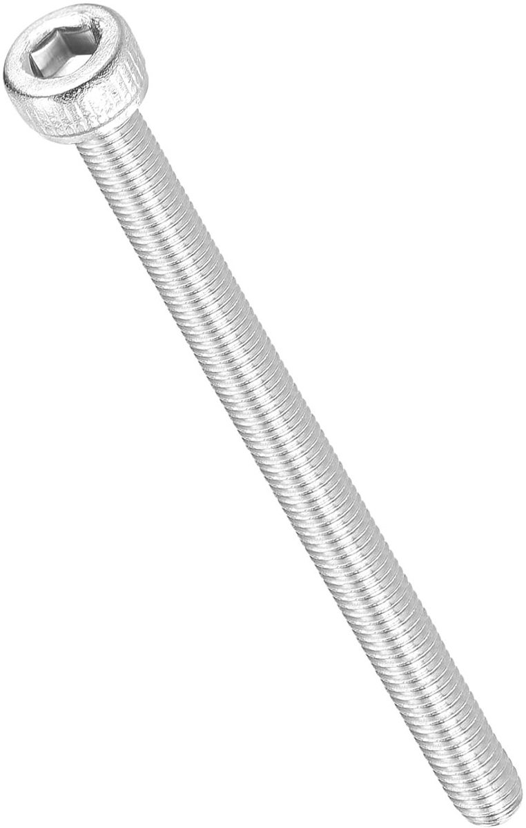 50 stuks zeskantige cilinderkopschroeven - [M3-0,5 x 45 mm] roestvrij staal 304 volledige schroefdraad Allen Drive voor 3D-printer ventilator koeling vervanging, zilver