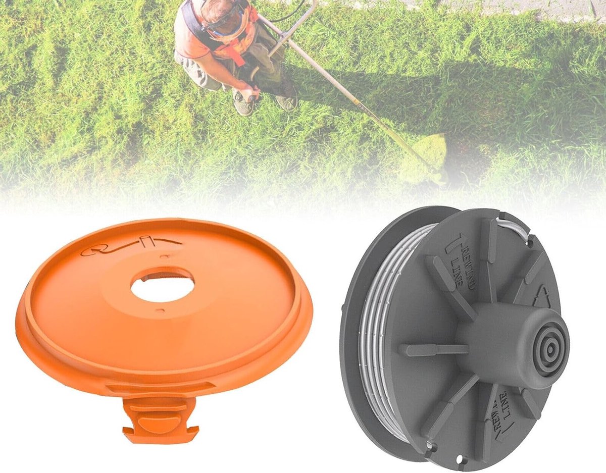 3 Stuks Gras Trimmer Spoel en 1 Stuk Trimmer Spoel Cover voor Gemakkelijk Grasmaaien, Geschikt voor Easycut, ComfortCut en PowerCut Trimmers