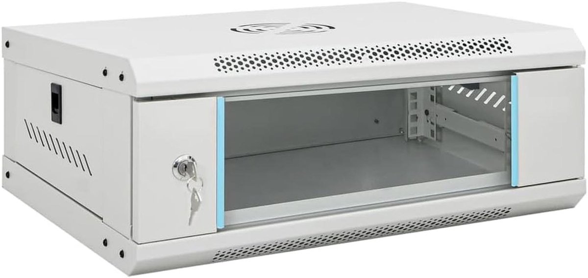 Netwerkkast - Serverkast Rack - Apparatuur Organiseren - Stofdicht Ontwerp - 53x40x21 cm - Zwart