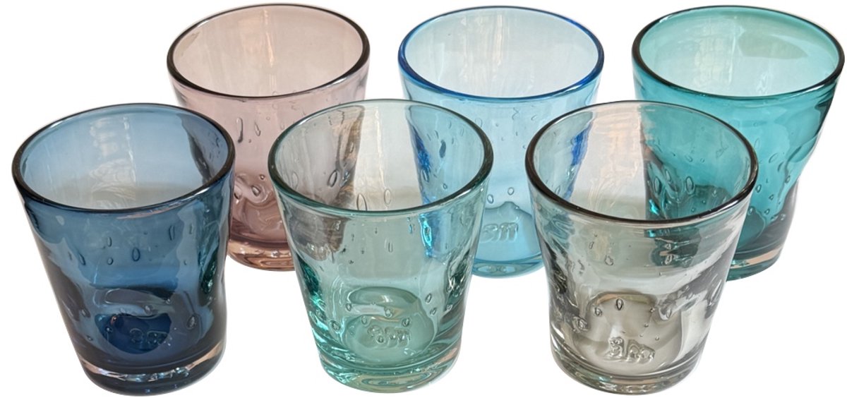 Memento-Dune Pastel glazen 6-delige set - pastelkleurig - 30 cl