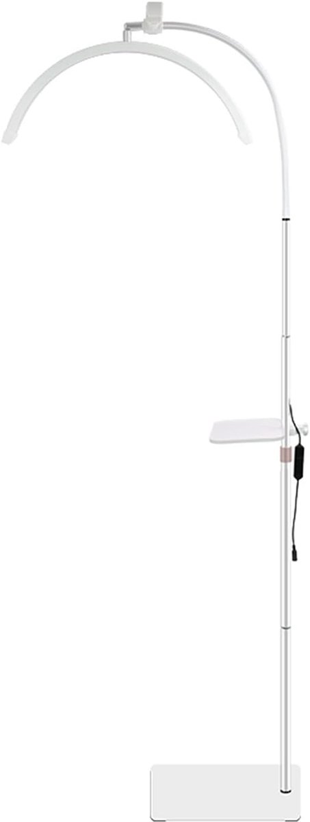 Wimperlicht Halvemaanlamp - Verstelbare Lamp - Schoonheidssalon Verlichting - 360 Graden Flexibel - 55 x 32 x 7 cm - Wit