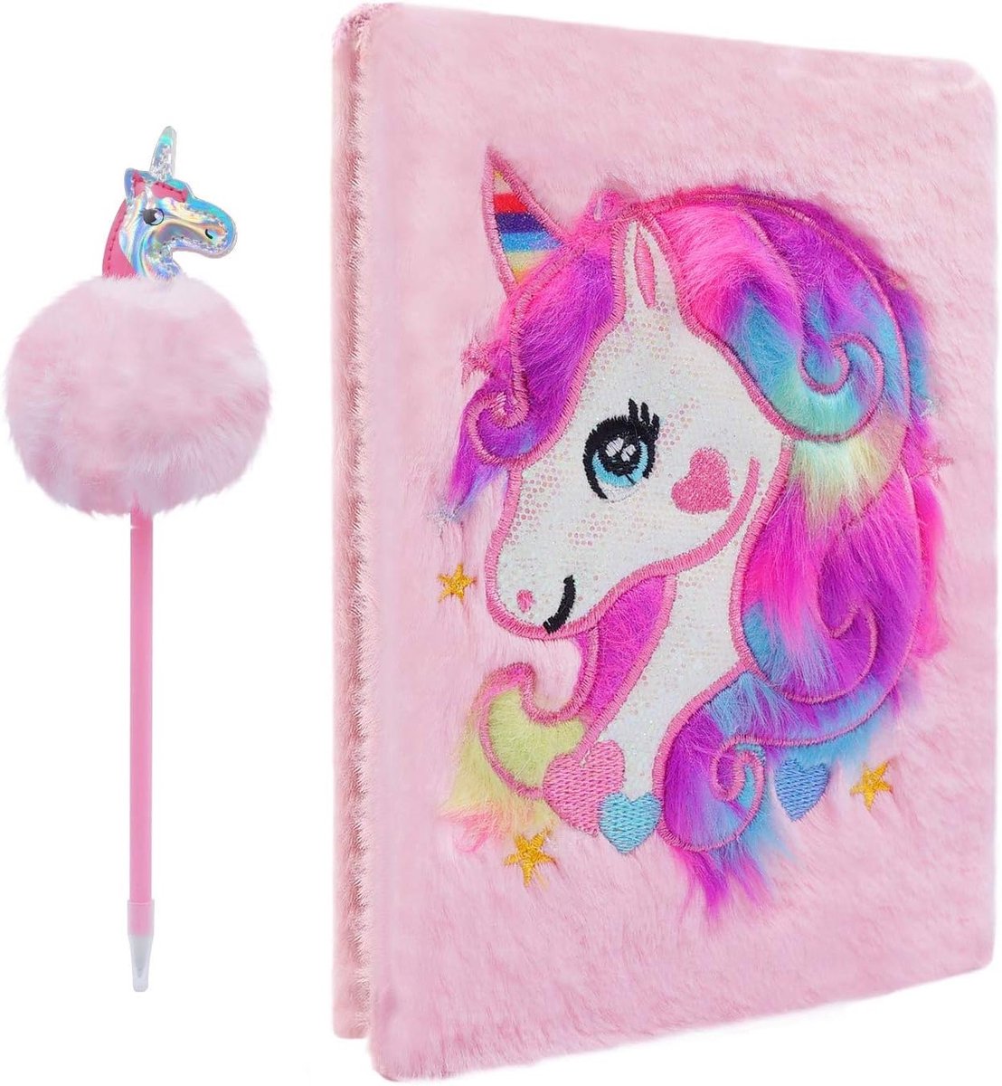 Magisch Eenhoorn Notitieboek voor Meisjes - Fluffy Dagboek met 160 Pagina's voor Schrijven en Tekenen - Perfecte Verjaardag en Kerstcadeaus