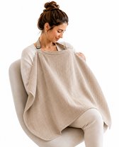 Hydrofiele Borstvoedingsdoek Taupe – Voedingsdoek & Afschermdoek voor Moeders | Ademend & Verstelbaar