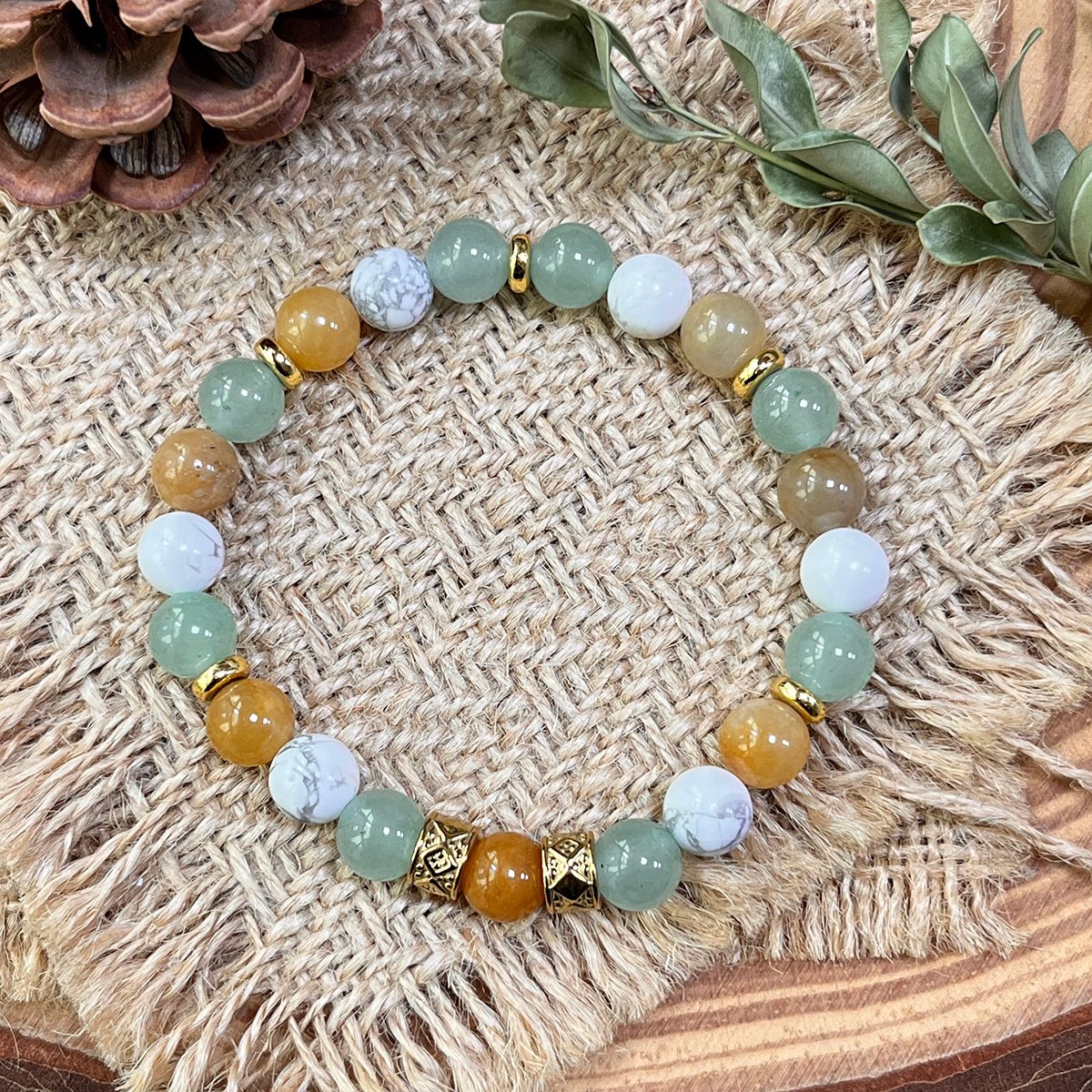 TERRA VII - NUSARAYA - Armband Edelstenen - Sawah Bali - 19 cm