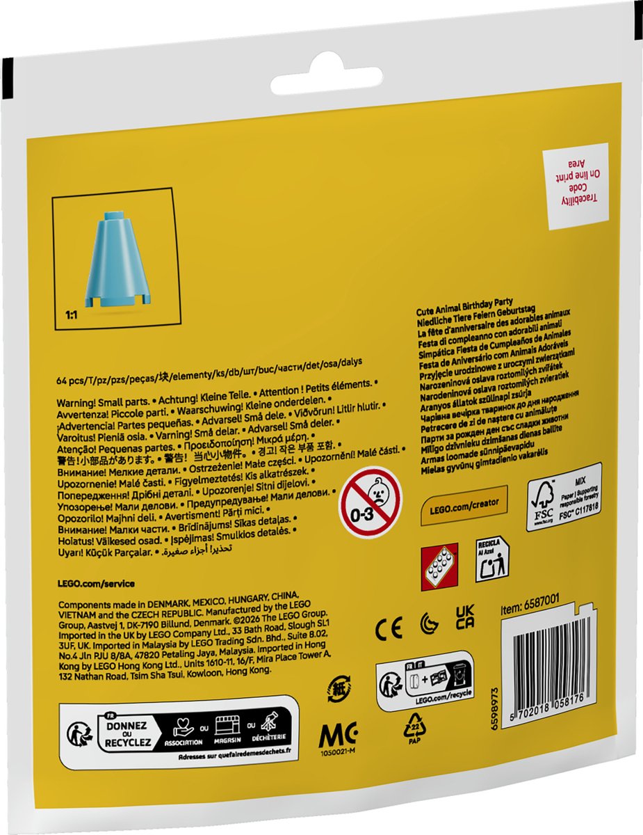LEGO Creator - Schattige Dierenverjaardag (paperbag) - 30715 – foto 7
