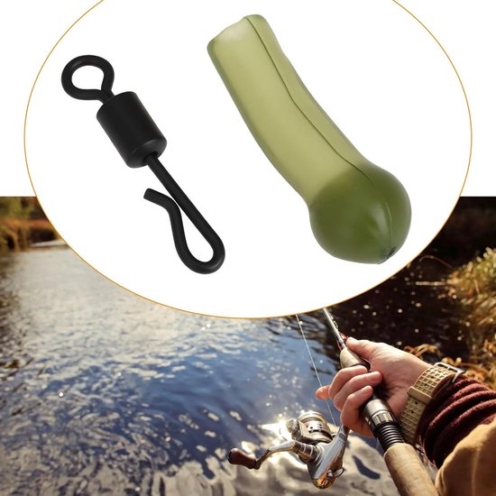 Vissen Quick Lock Terminal Pack - 10 Stuks - Roterende Ring - Geschikt voor Karper - Treksterkte tot 19KG - Rubbermateriaal - Visaccessoires van VISSEN — afbeelding 5