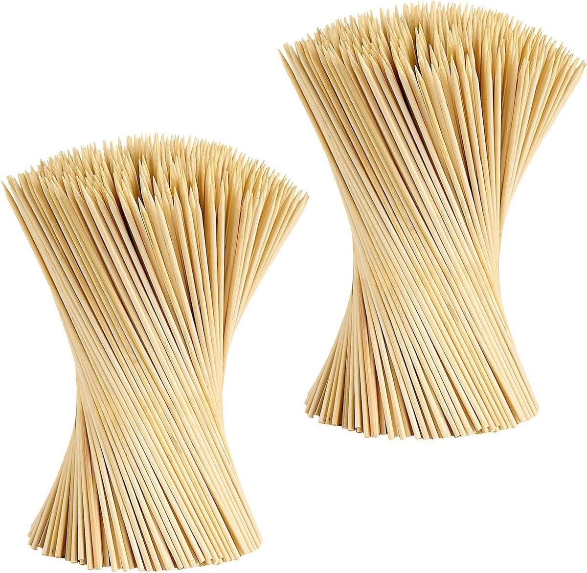 500 stuks bamboespiesjes 30 cm - Extra lange houten kebabspiesjes voor barbecue, grillen, fruit en taartdecoratie - 4 mm dikte
