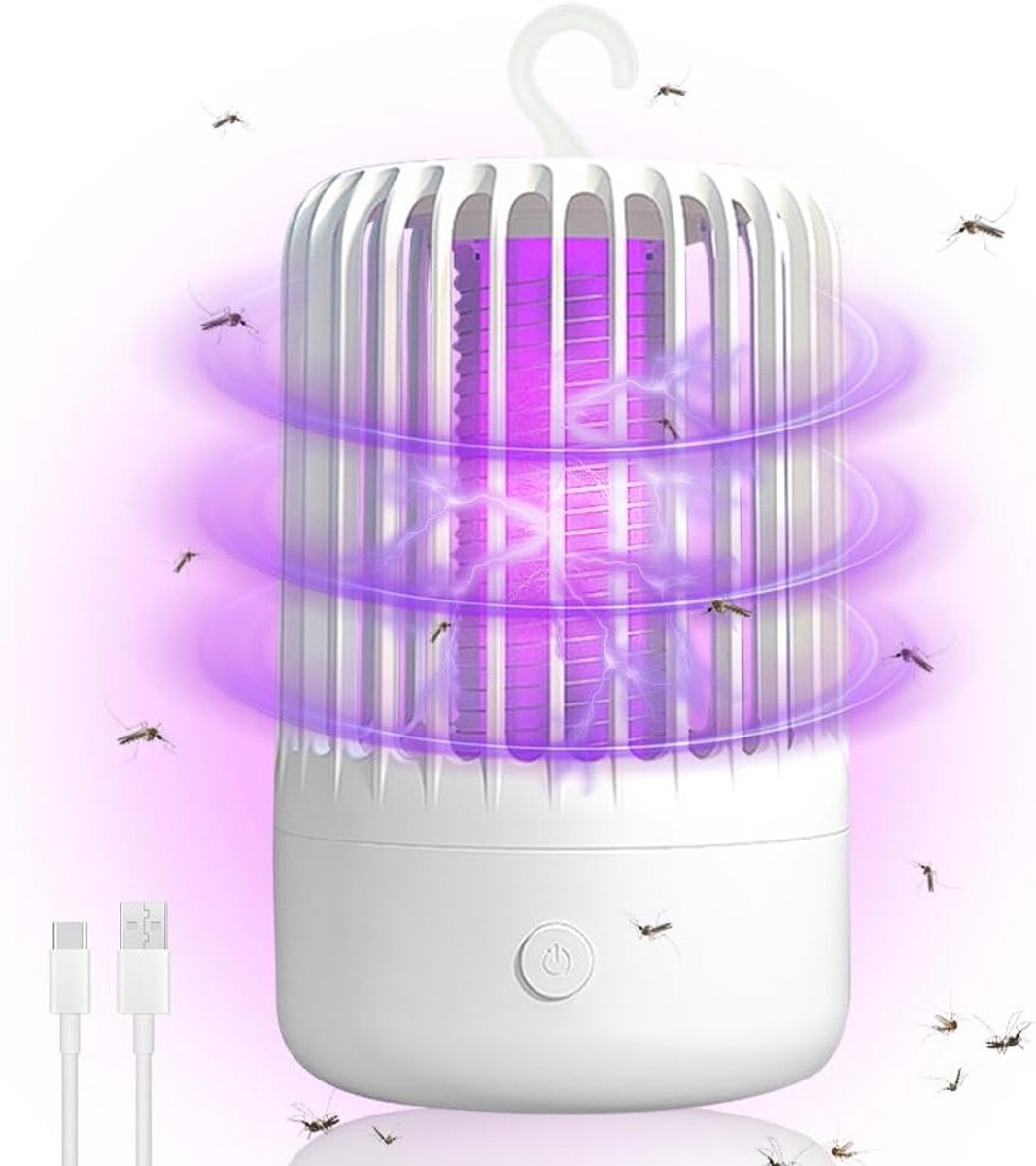 Effectieve Insectenbestrijding: Elektrische Muggenval met UV Lamp voor Binnen en Buiten, Ideaal voor Camping en Tuin