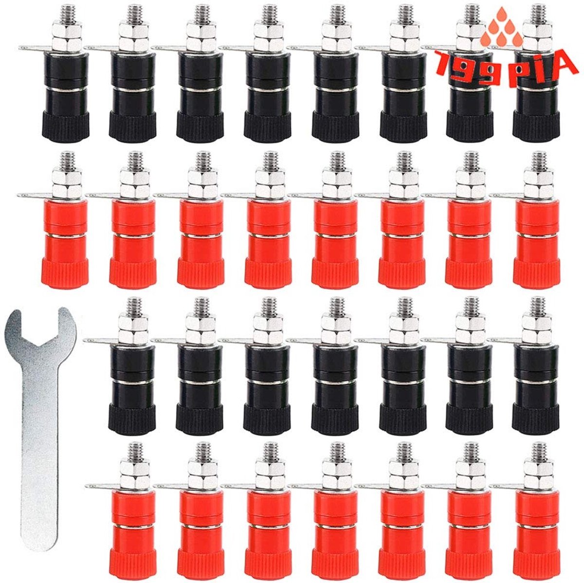 30 Stuks 4mm Banana Plugs voor Luidsprekers, Binding Post Terminals en Aansluitingen (Zwart, Rood)