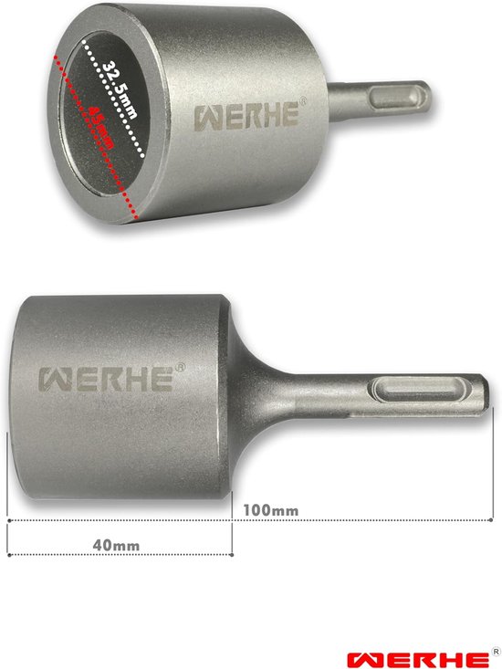 Grondspijkerboor - Piketboor SDS Plus - Palen Drijven - Boormachine Adapter - 325 mm - Zilverkleurig — afbeelding 4