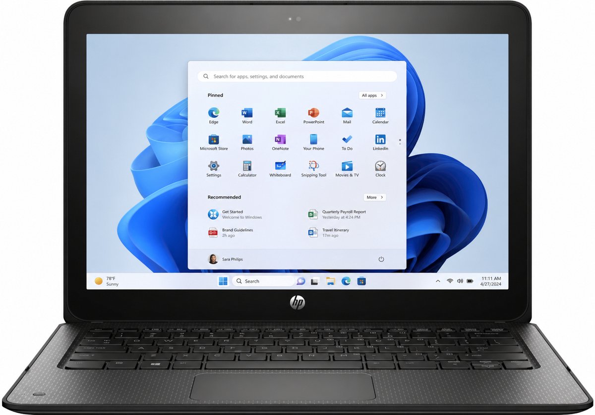 HP ProBook x360 G1 EE - 2-in-1 Laptop met Touchscreen - Ideaal voor Studie & Thuisgebruik - 11.6 inch - 128GB SSD - Windows 11 — afbeelding 1