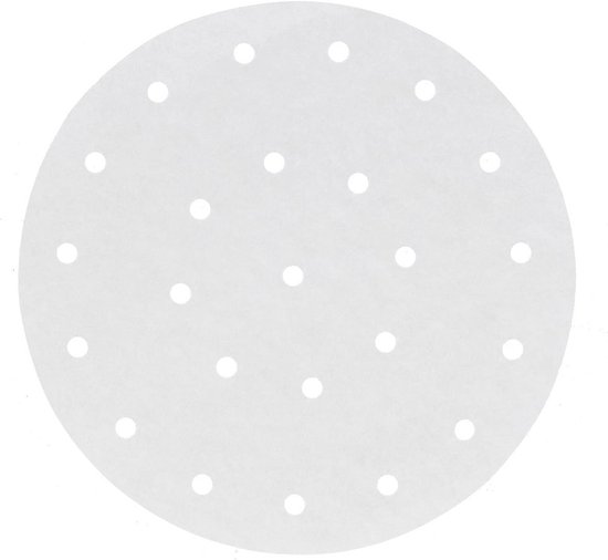 100x Rond Bakpapier voor Airfryer en Stoompan - Anti-aanbak & Hittebestendig - 18 cm
