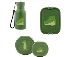 Bundel Trixie Back to School set - Lunchbox/Snackdozen/Drinkfles 350ml - Mr. Alligator