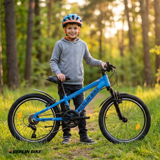 Berlin Bike MTB1 Kids kinderfiets 20 inch - 21 versnellingen - kinderfiets voor 6, 7 en 8 jaar - 20 inch fiets voor jongens en meisjes - blauw van Merkloos — afbeelding 3