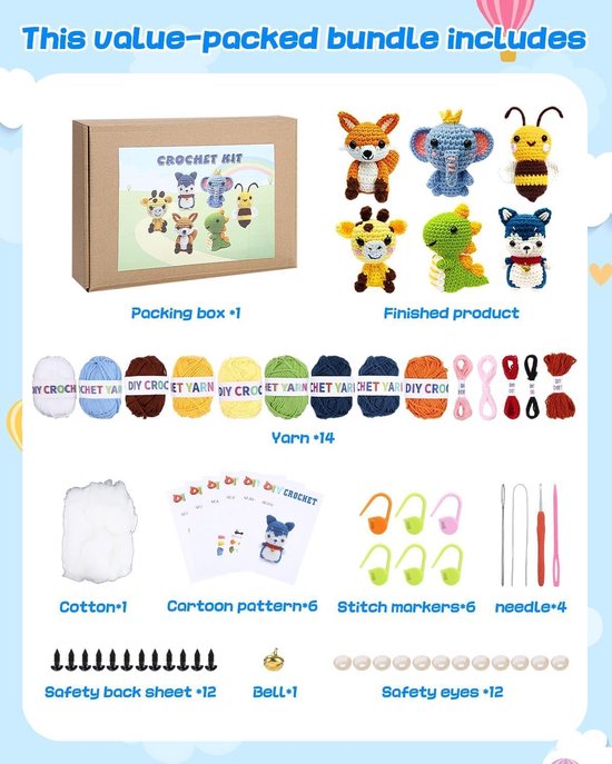 Haakset voor Beginners: Complete Set met 6 Stuks en Video Uitleg — afbeelding 3
