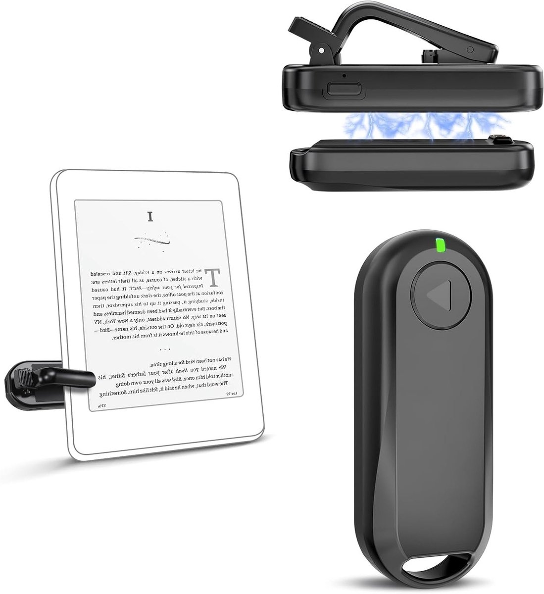 Draadloze pagina-omdraaiers voor e-readers - Draagbare afstandsbediening voor boeken, tablets en video-opnames - Handige trigger voor automatische bladwijzers