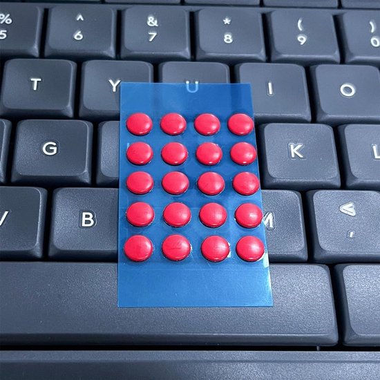 Muis Voetjes - Glijders Stickers - Soepel Gamen - Zelfklevend Teflon - 6mm Rond - Rood — afbeelding 2
