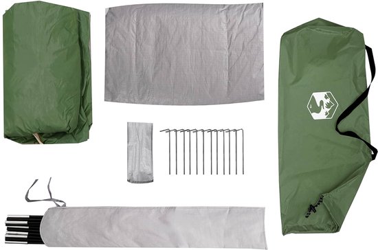 vidaXL - Backpacking - Tent - Groen - 222 - x - 85 - x - 125 - cm van Vidaxl — afbeelding 5