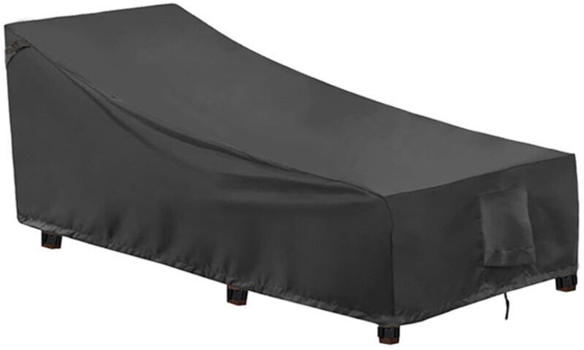 Tweedelige set hoezen voor tuinligstoelen, gemaakt van Oxford-stof, winddicht, UV-beschermend, geschikt voor ventilatie, geschikt voor zonnebaden en als terrasligstoel (208x76x79/41 cm).