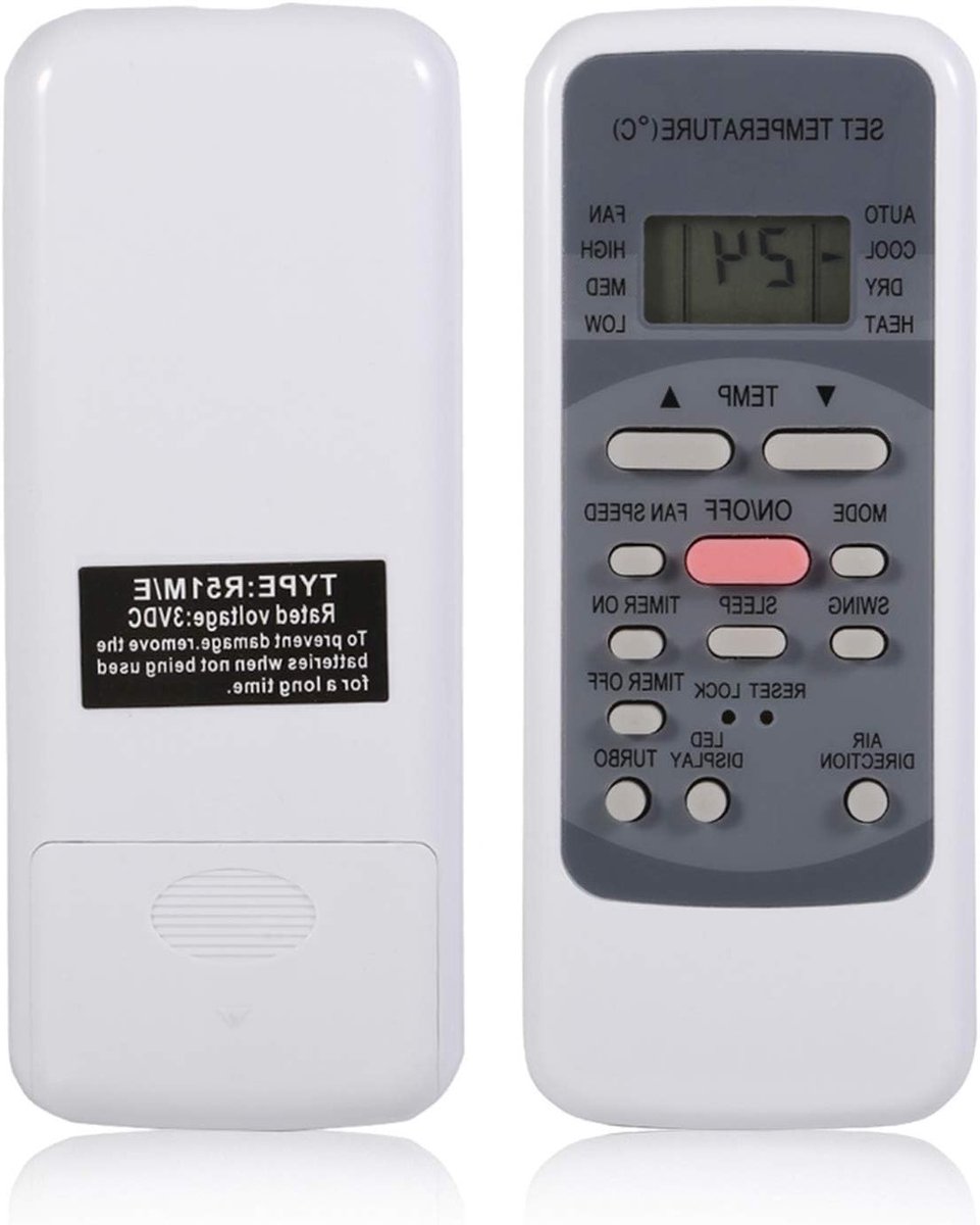 Universele Airco Afstandsbediening met Klok en Timer Functies voor Midea R51M/E - Vervangende Remote Control voor Airconditioning en Koeling