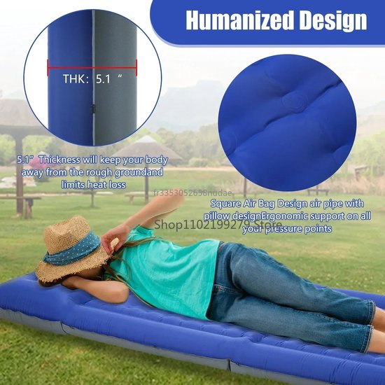 Solvix Luchtbed - Luchtbed 1 Persoons - Luchtbed met Ingebouwde Pomp - Zelfopblazend Luchtmatras voor Camping, Reizen en Wandelen - Ultralight Outdoor Slaapmat — afbeelding 3