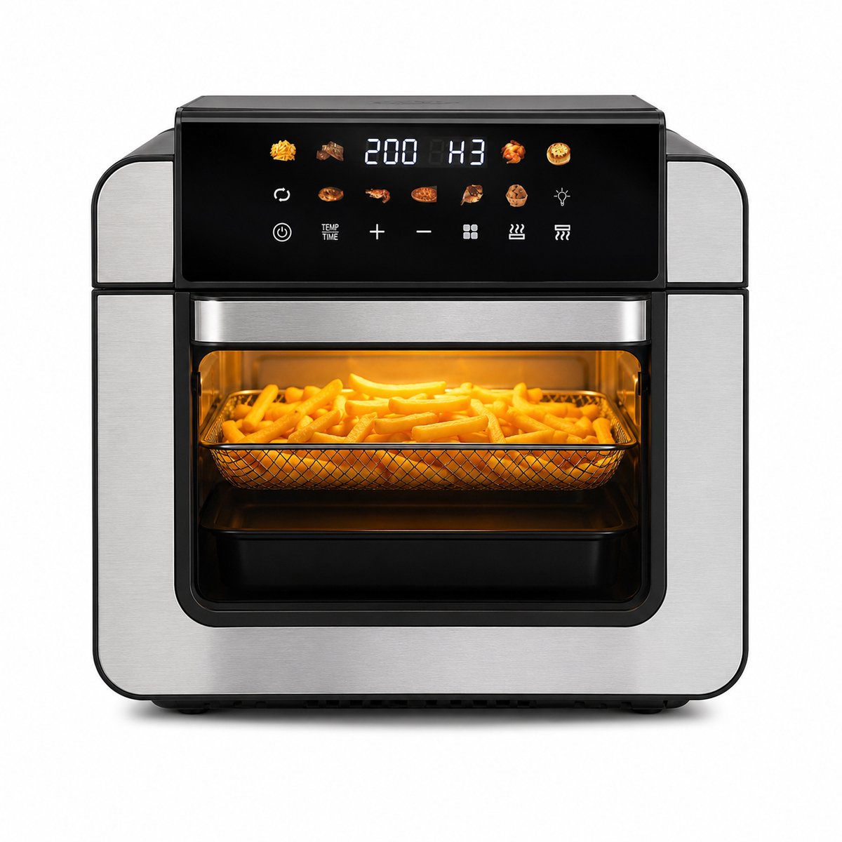 Royal Swiss® Airfryer Oven 15L XXL – Heteluchtfriteuse – 1800W – 9 Programma’s – PFAS Vrij – Inclusief Accessoires — afbeelding 1