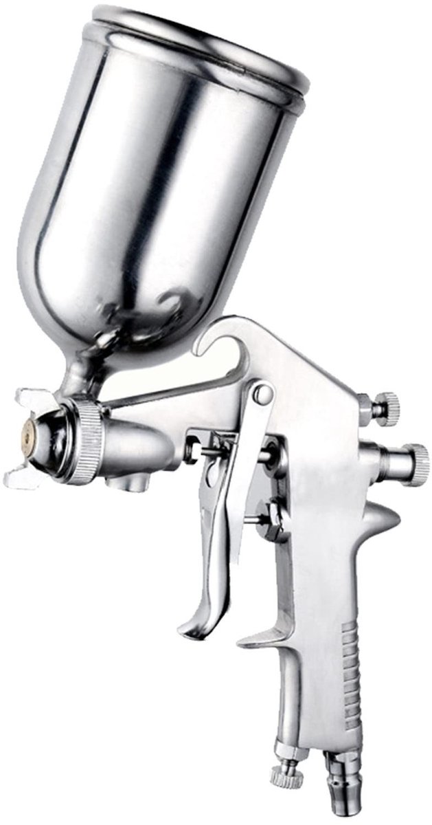 aladdien - Luchtspuit - Pneumatisch Verfspuit - Hoge spuitefficiëntie - 400 ml bovenbeker - Aluminium luchtspuitpistool - Voor vullingen - Geschikt ...