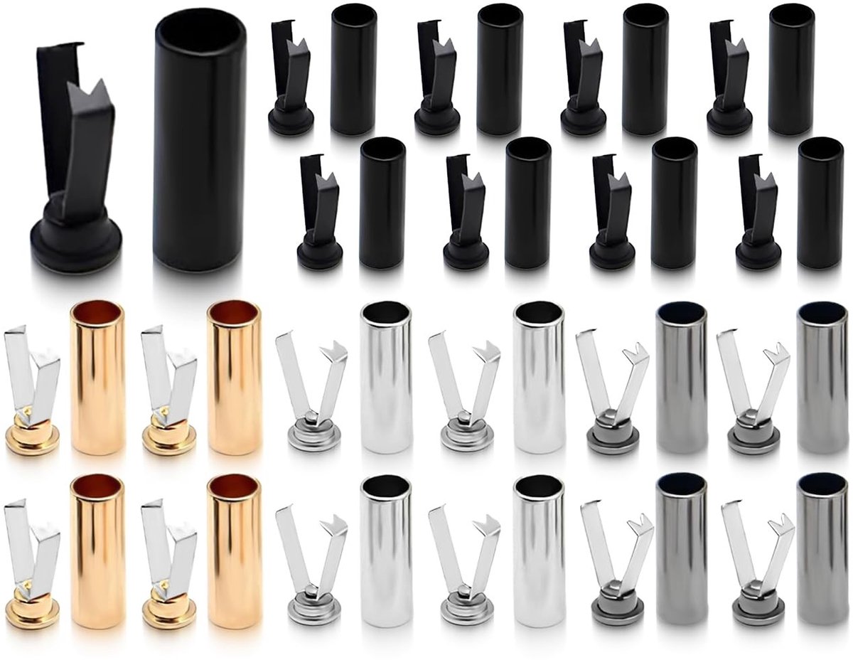 ONF3 - Koordstoppers - Metalen veterkoppen - Ideaal voor schoenaccessoires - Meerkleurig - Sluitkappen - Geschikt voor diverse veters