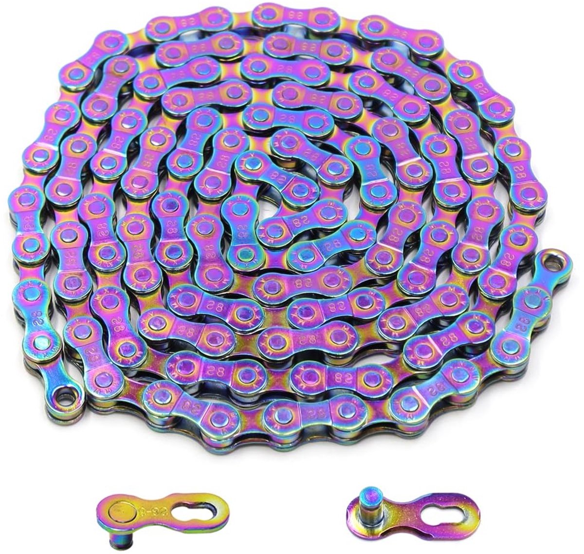 Allecto- Fietsketting - Roestbestendig - Gevoelig - Kleurrijk - Galvaniseren - 6 7 8-Speed - Ketting voor Racefietsen.