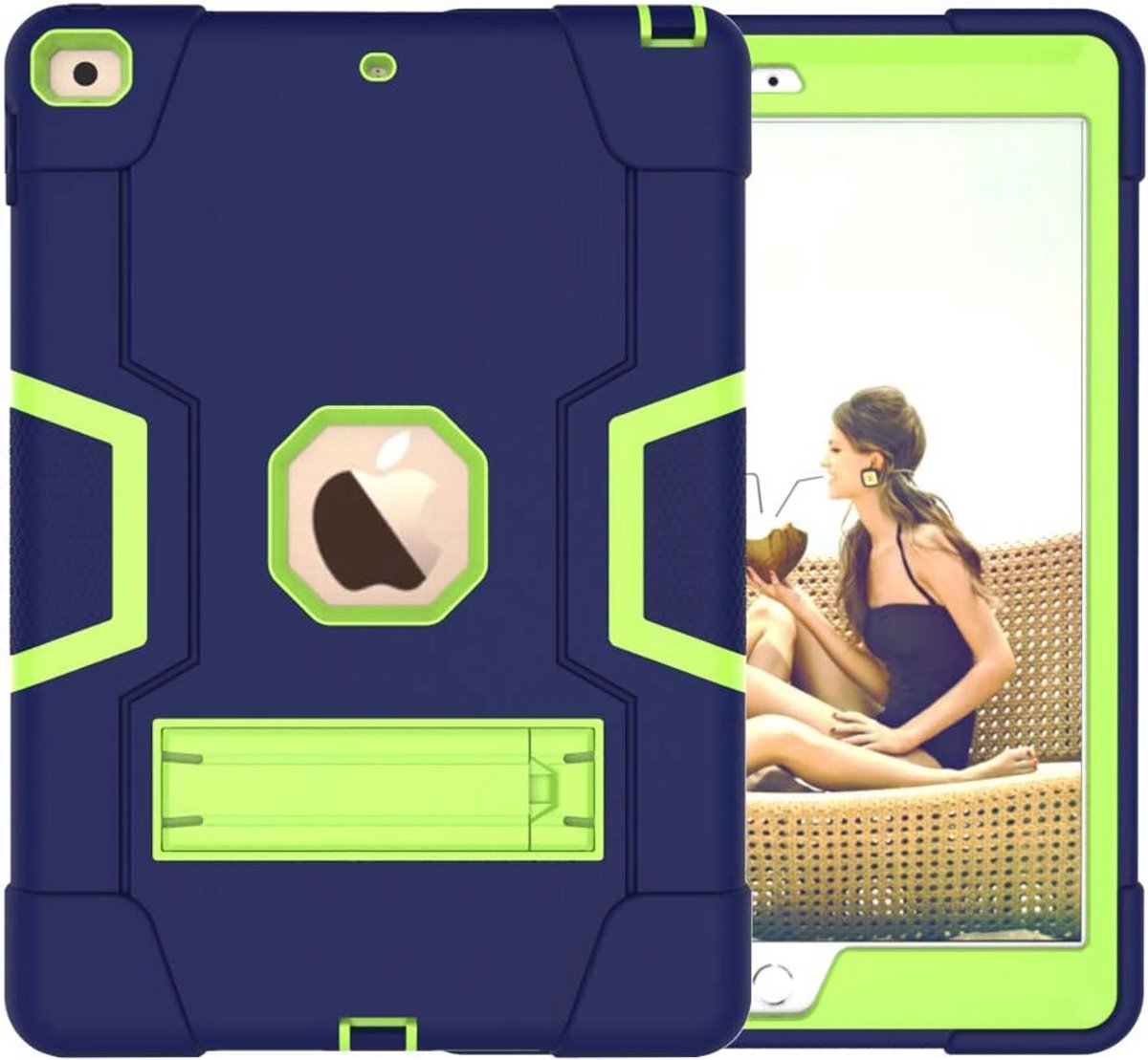 Heavy Duty Robuuste iPad 10.2 inch (7e Generatie 2019) Hoes met 360 Graden Standaard en Draagriem