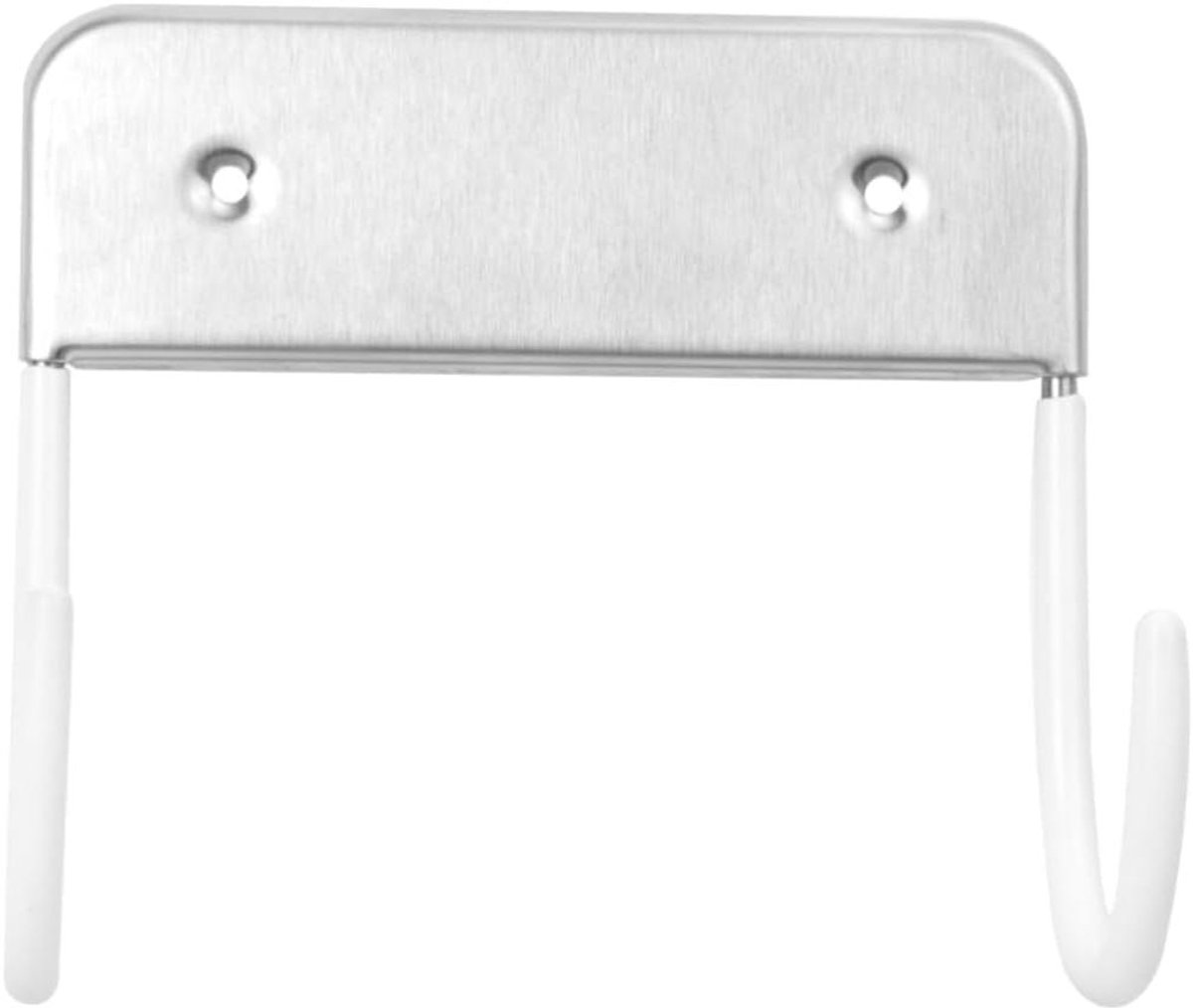 Hanger Strijkijzer - Opberger Plank - Strijken Organiseren - Roestvrij Staal - 13 cm - Wit