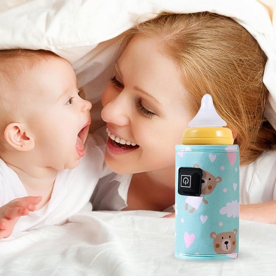 Flessenwarmer Baby - Draagbare Warmer - Flesvoeding Warm - Instelbare Temperatuur - 14 x 12 x 3 cm - Uniek — afbeelding 4