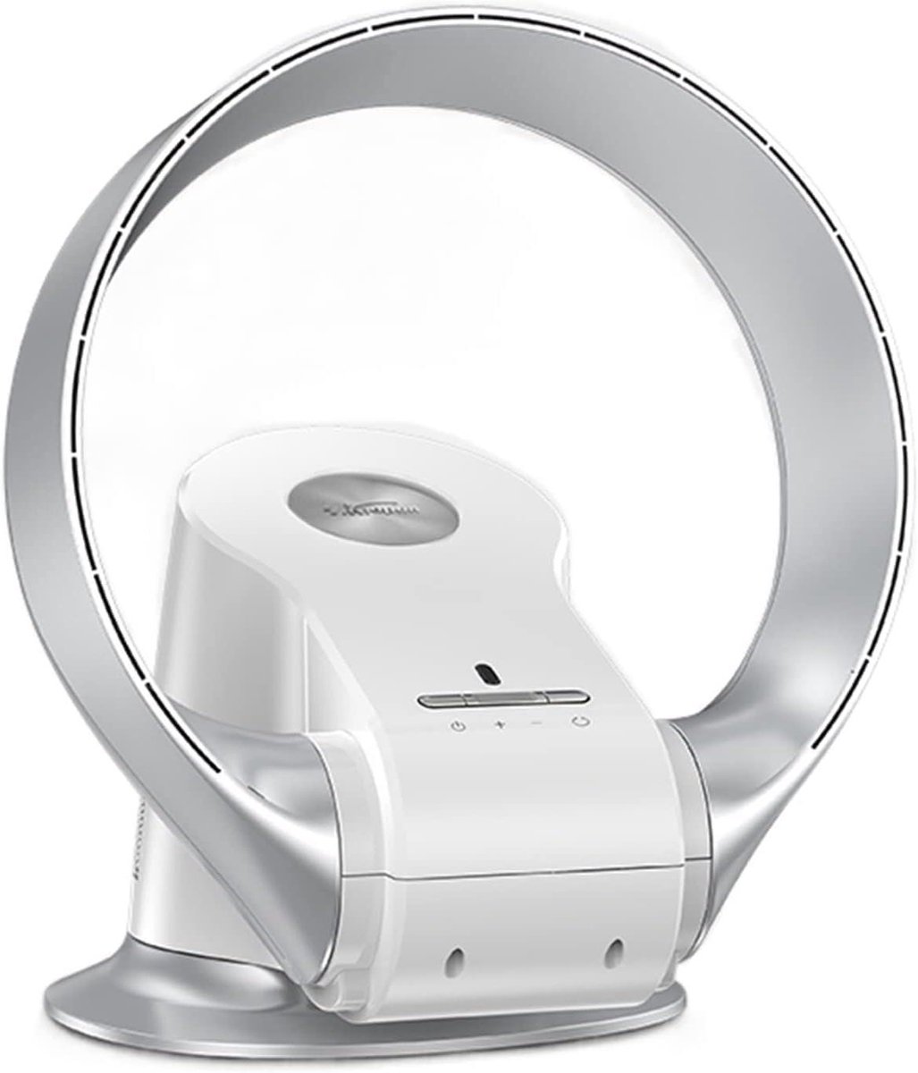 Bladeless Wandventilator - Stille Ventilator - Verkoeling Binnen - Afstandsbediening Timer - 120 Graden Zwenk - Wit